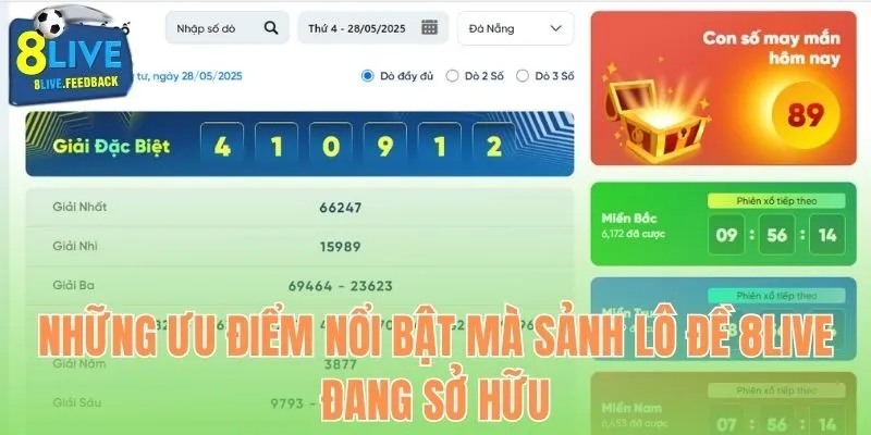Những ưu điểm nổi bật mà sảnh lô đề 8LIVE đang sở hữu